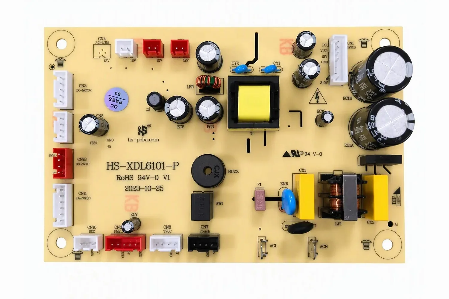 Touch and infrared air purifier control board