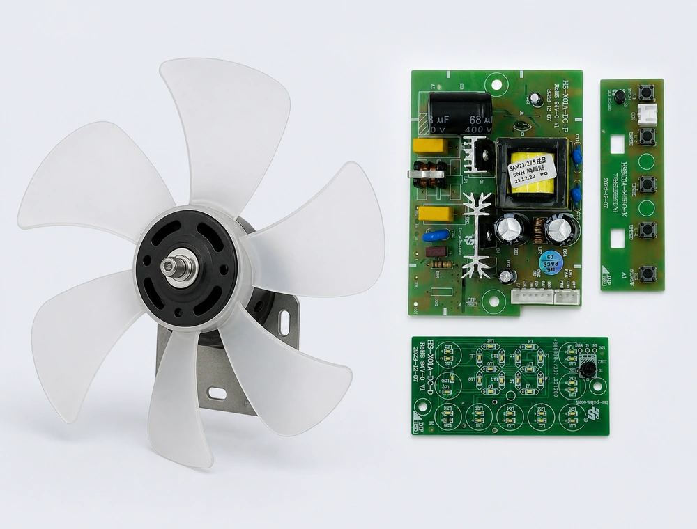 BLDC fan motor with matching control PCBA