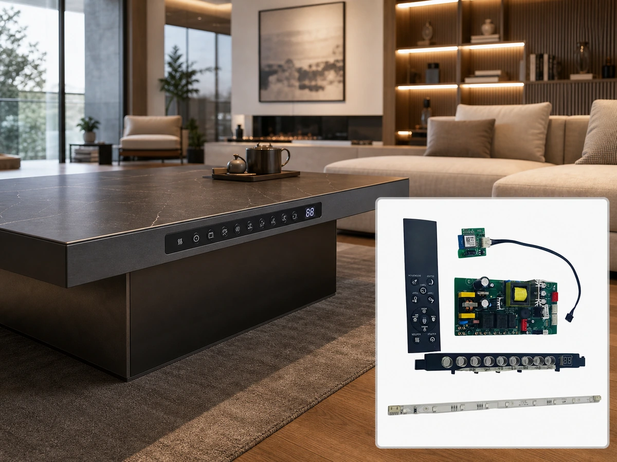 Integrated heating appliance with custom electronic controls