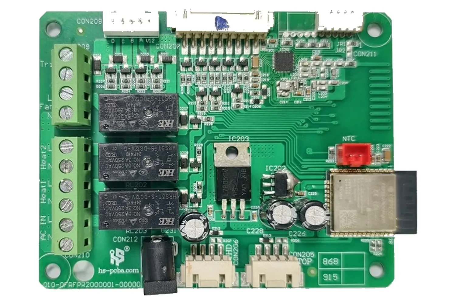 ESP32 smart fireplace control board