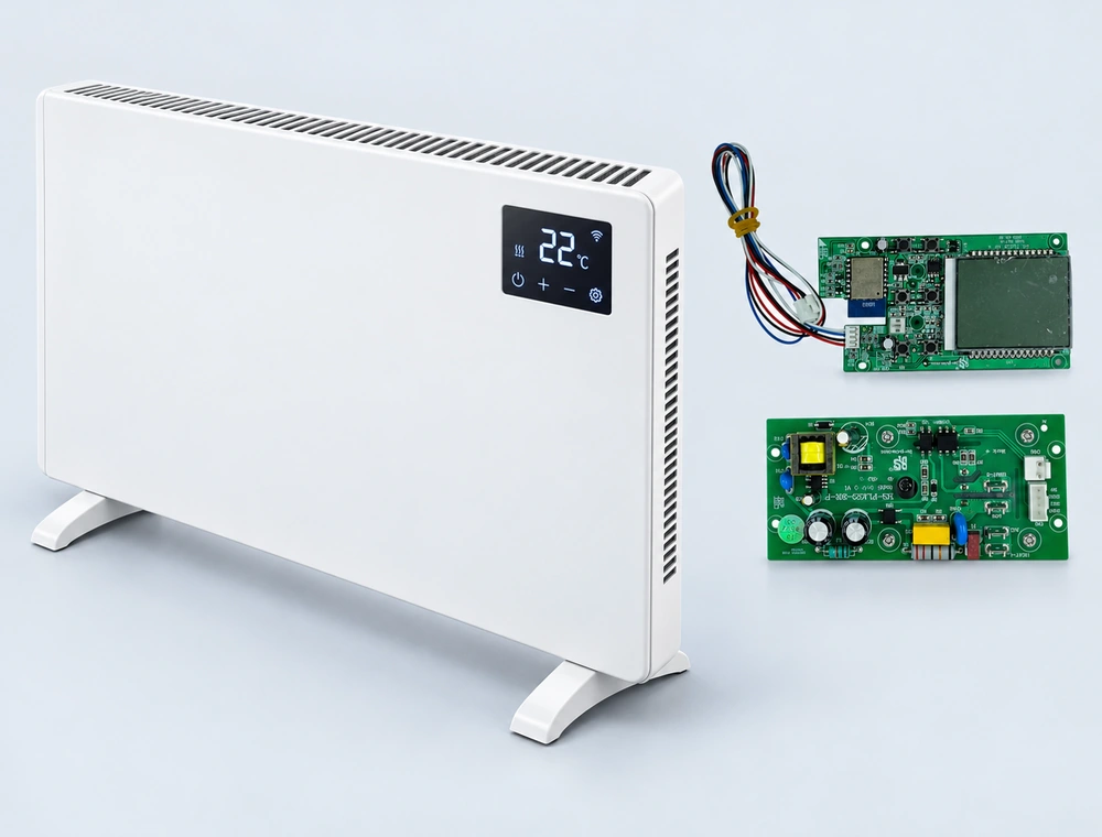 Smart convection heater and electronic temperature control board