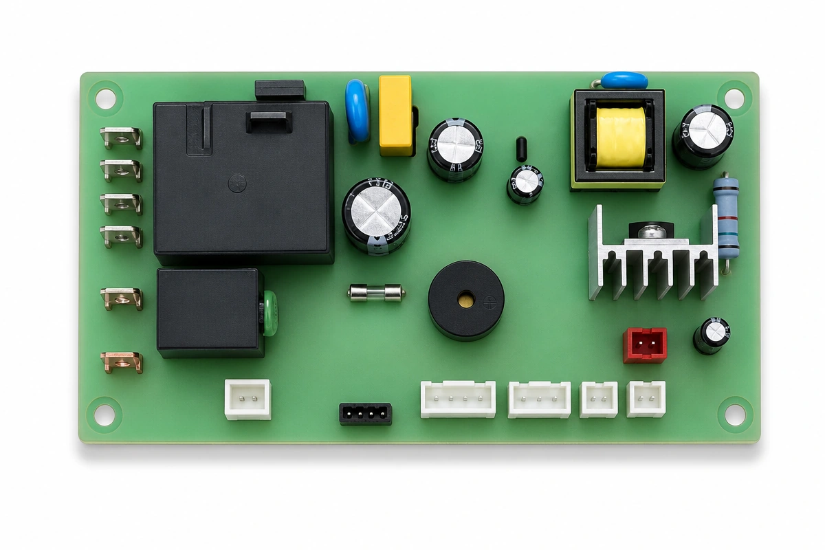 Smart dehumidifier custom VA digital LED screen and 5-key capacitive touch spring control panel board PCBA